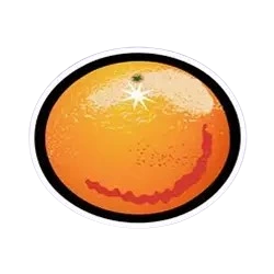 Orangefarbene Symbole
