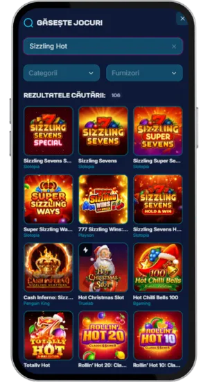 Căutarea jocului în lobby-ul cazinoului