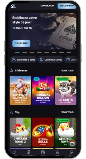 Page d’accueil d’un casino en ligne pour joueurs suisses (CH)