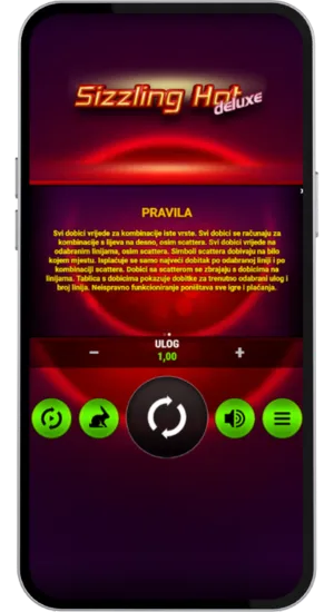 Pravila igre Sizzling Hot Deluxe