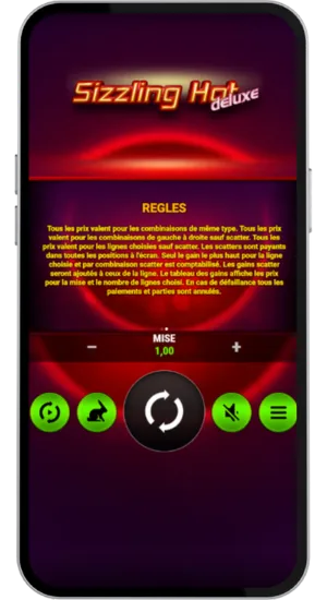 Règles du jeu affichées