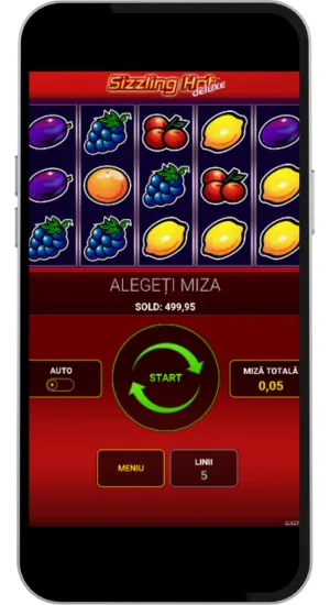 Selectarea mizei și pornirea jocului