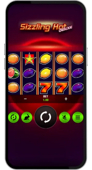 Starting the game in the Sizzling Hot Deluxe slot